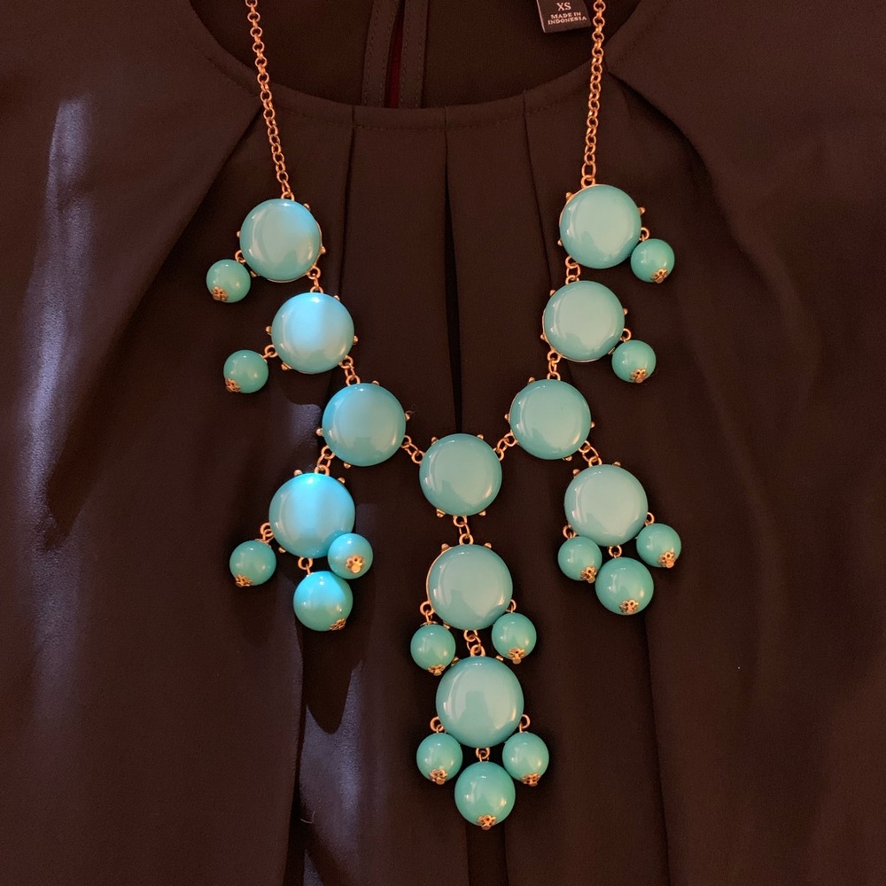 Bubble Bib Statement Necklace, Turquoise